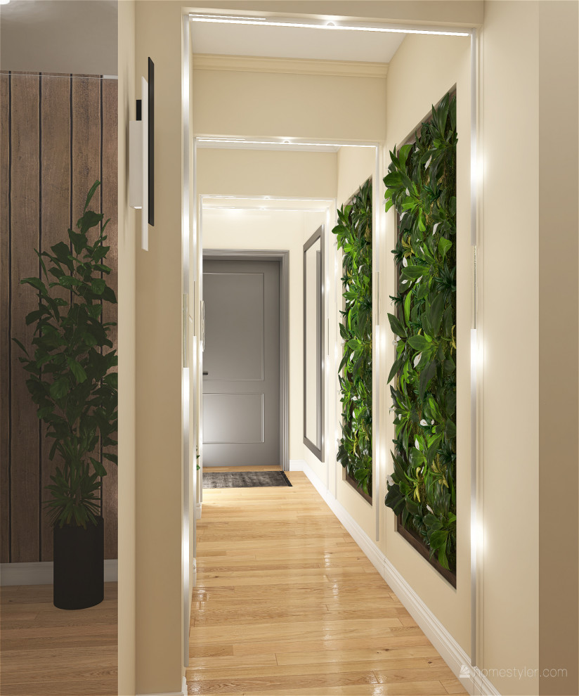 Квартира для семьи из трех человек с акцентами зеленого