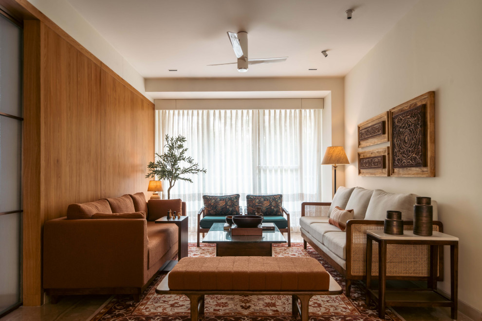 Inspiration for a contemporary living room in Delhi.