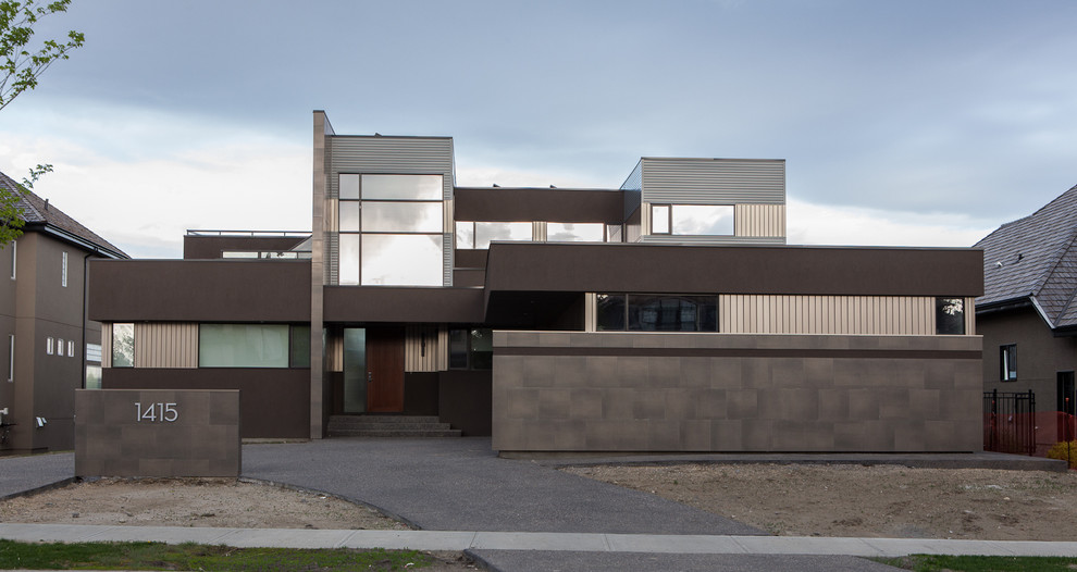 Inspiration for a contemporary exterior in Edmonton.