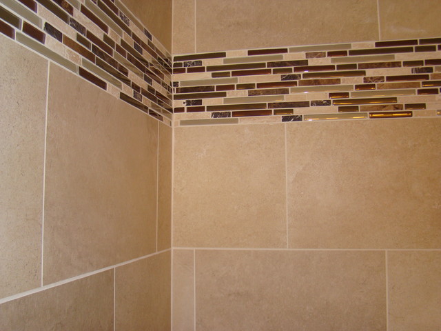 Glass Tile Border Modern Bathroom Cleveland By Architectural Glass Tile Border Modern Bathroom Cleveland By Architectural Justice