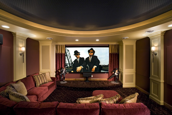 Design ideas for a traditional home theatre in Minneapolis.