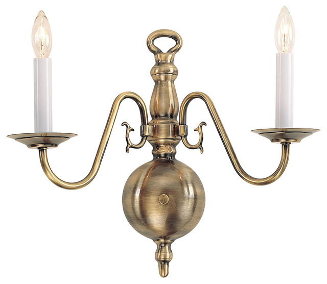 Williamsburgh Wall Sconce, Antique Brass