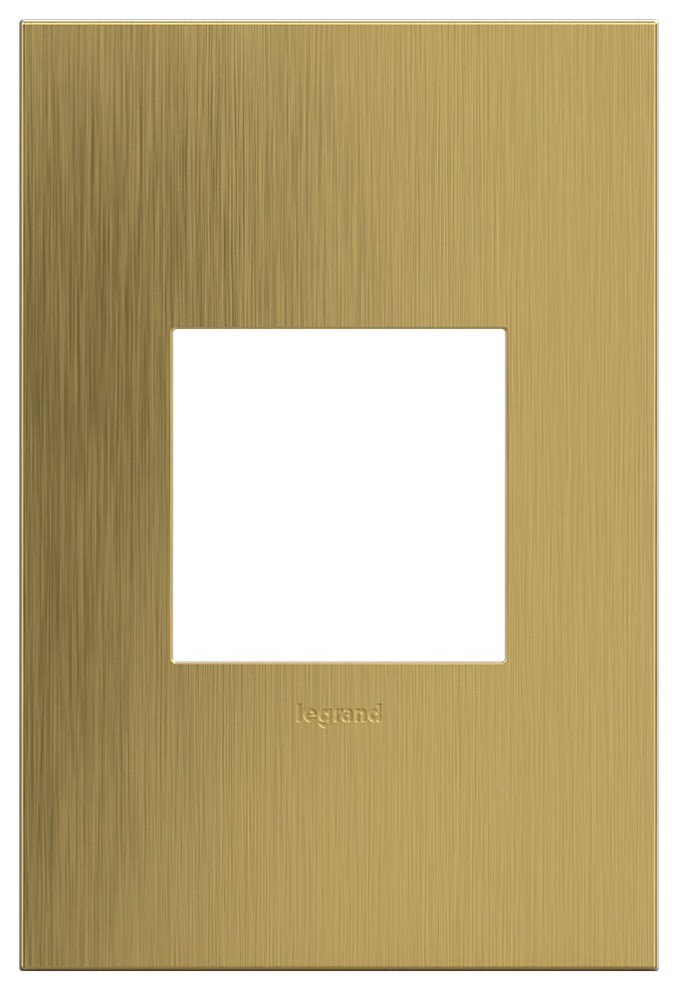 Legrand Adorne 1Gang Wall Plate AWC1G2BSB4 Brushed Satin Brass