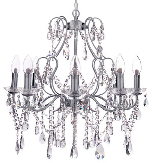 Annalee Large LED 5 Light Bathroom Chandelier Chrome | Litecraft Lighting Your Home Annalee Large LED 5 Light Bathroom Chandelier Chrome | Litecraft Lighting Your Home
