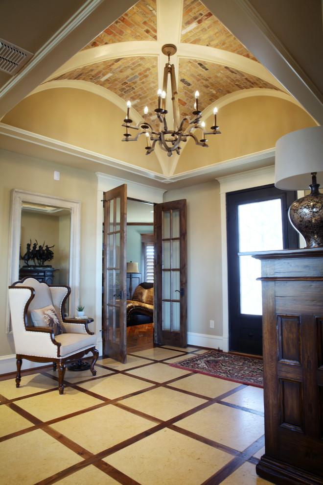 Example of a mountain style home design design in Dallas