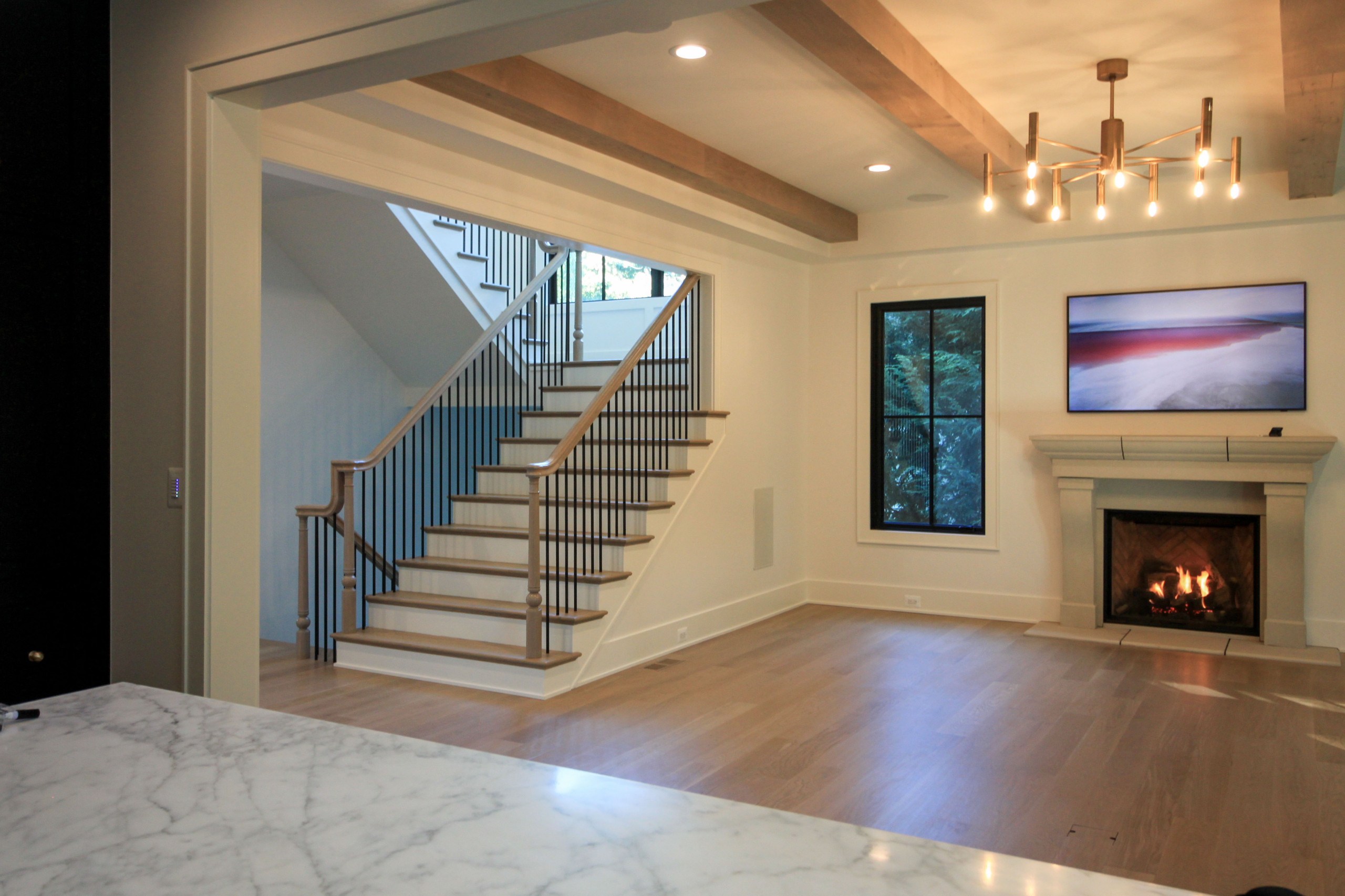 93_Captivating Light Wood Railing System with Black Spindles, Arlington VA 22207