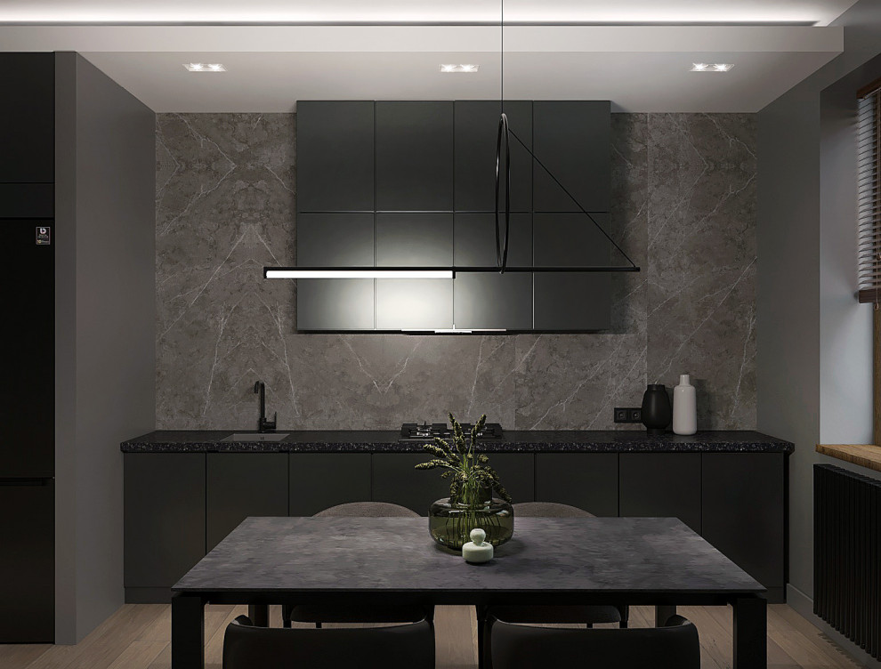 квартира в темных тонах