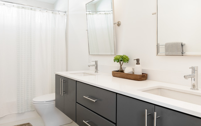 Modern Designed Beach Guest Bath moderno-stanza-da-bagno