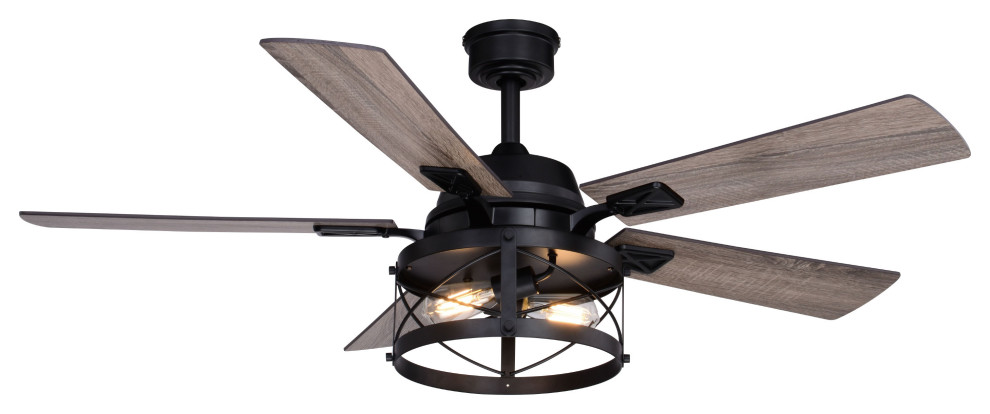 black drum ceiling fan