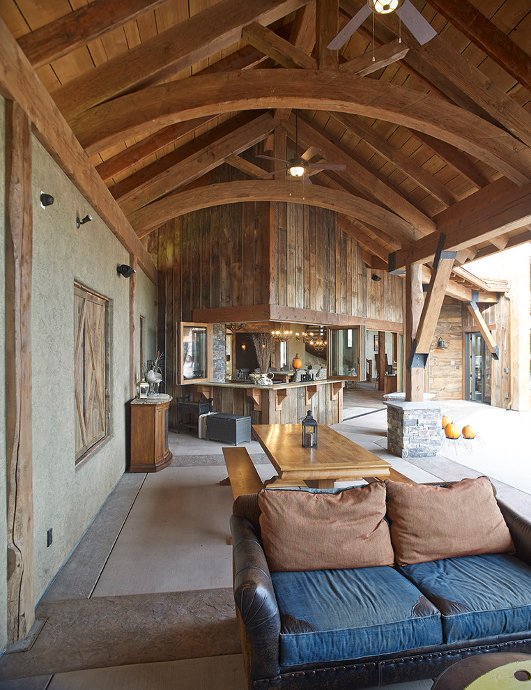 Patio - rustic patio idea in Denver