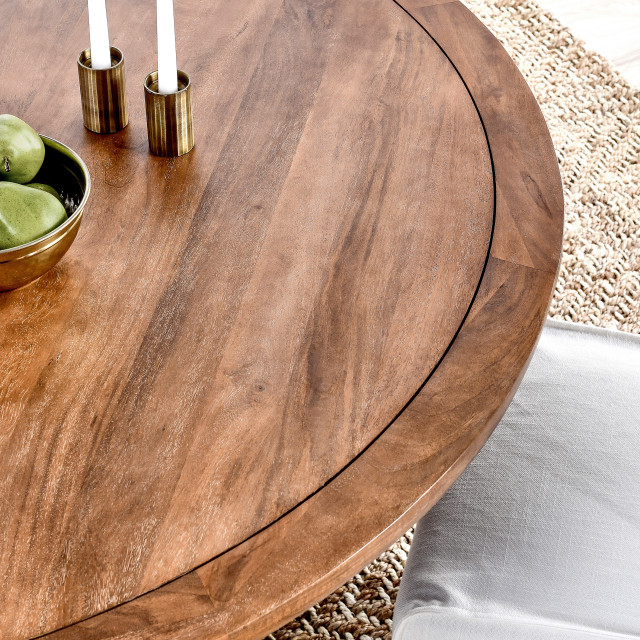 Selena 60" Round Mango Wood Dining Table - Transitional - Dining Tables - by Kosas | Houzz
