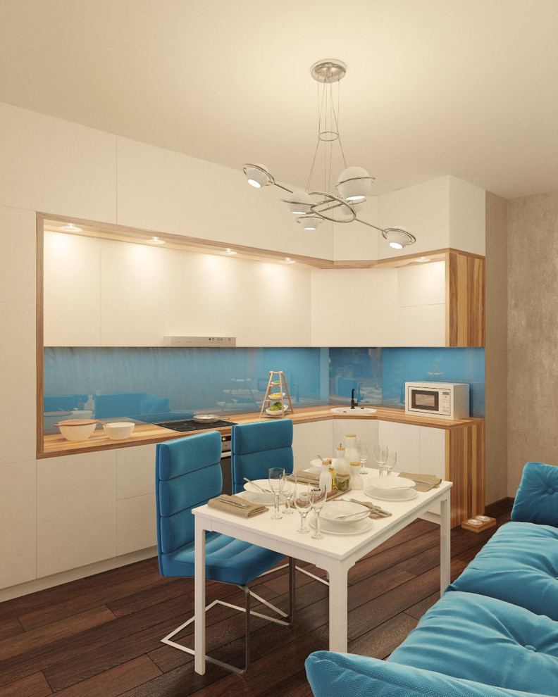 Кухня-лоджия в стиле Шале