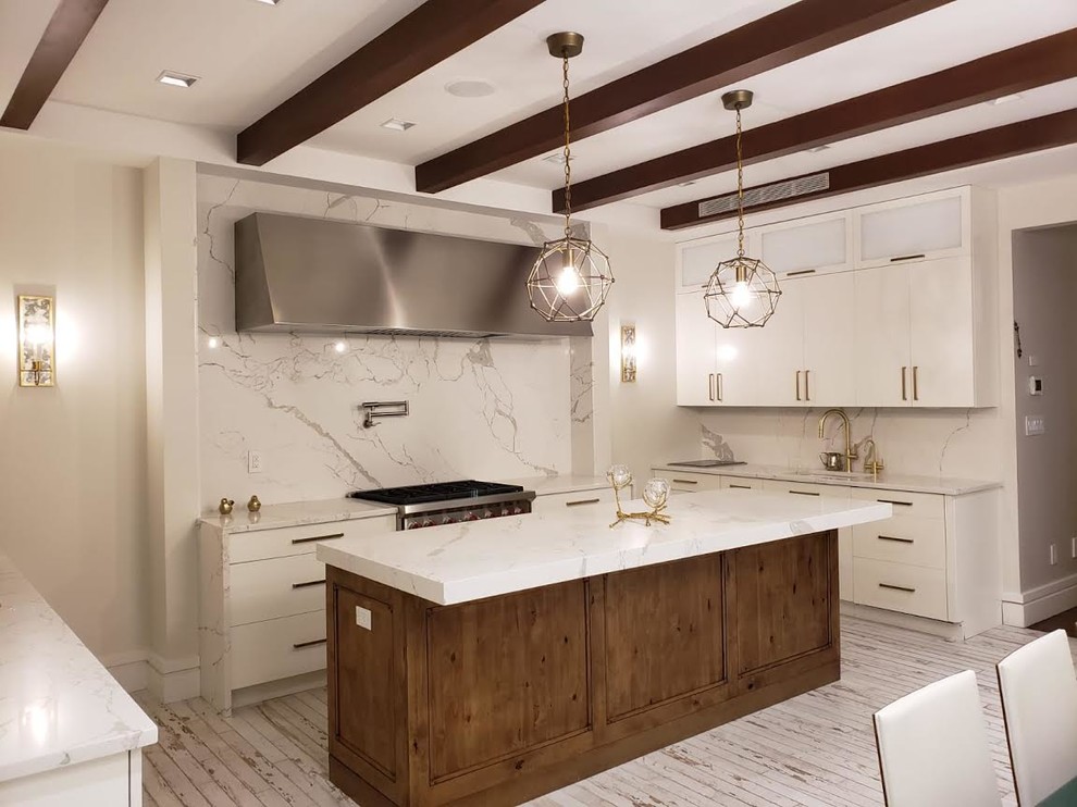 Transitional kitchen photo in New York