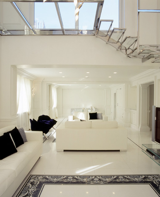 ABITAZIONE MURA AURELIANE contemporary-living-room