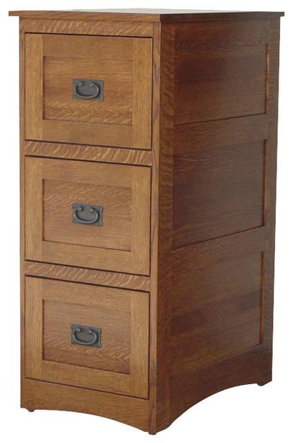 Chelsea Home Brookdale 3-Drawer File Cabinet in White Quarter Sawn Oak