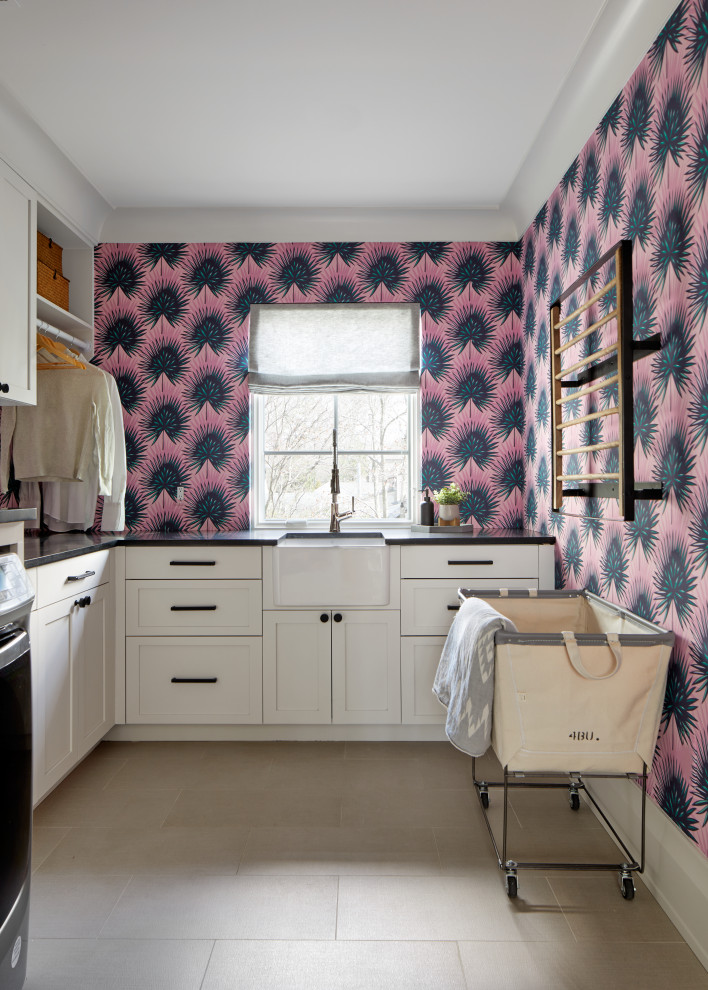 Inspiration for a transitional laundry room in New York.