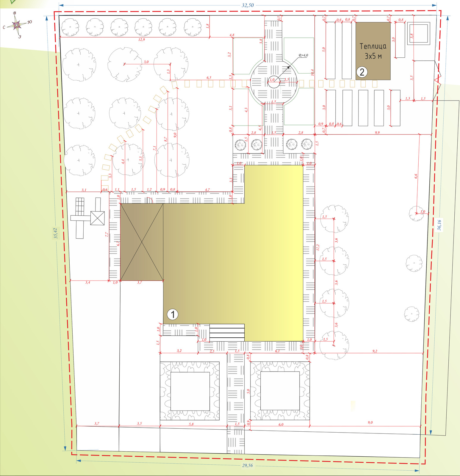 Симметричный сад