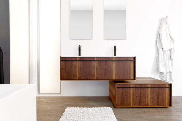 Deco Collection - 48'' Wall-mounted vanity and 36'' Freestanding vanity