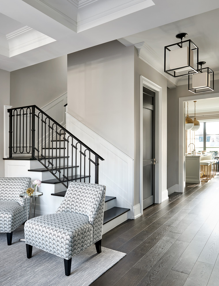 Example of a transitional home design design in Toronto