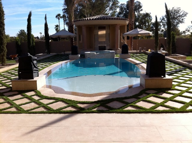 Backyard Elegance trendy-pool