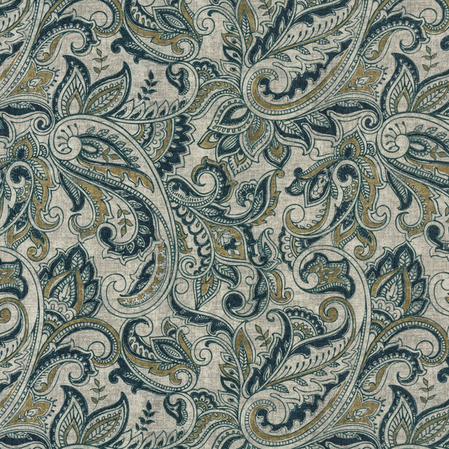 Alisha Indigo Fabric, 1 Yard - Farmhouse - Drapery Fabric - by Michael ...