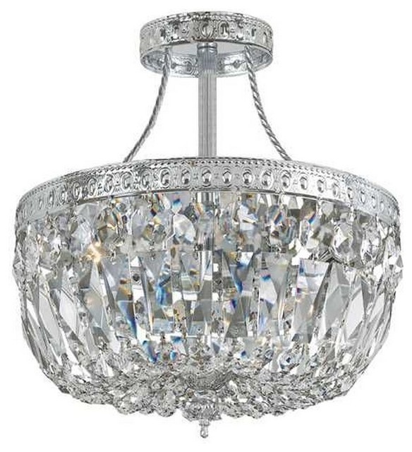 Richmond 3 Light Ceiling Mount 10h X 12d Clear Hand Cut Crystal Ceiling Mount 10h X 12d Clear Hand Cut