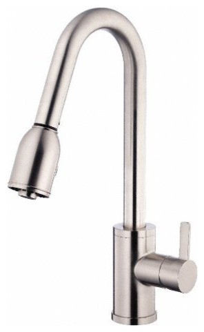 Lead Law Compliant 1 Handle Kitchen Pull Down Spout Stainless Steel 2.5 GPM
