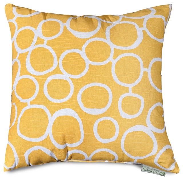 Fusion Yellow Extra Large Pillow 24x24 Contemporary Decorative Pillows by VirVentures Houzz