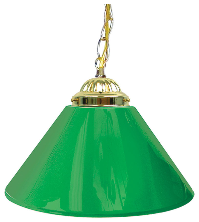 Pendant Light - Trademark Gameroom Green 14-Inch Single Hanging Lamp