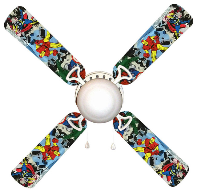 Marvel Avengers Super Heroes 42 Ceiling Fan And Lamp