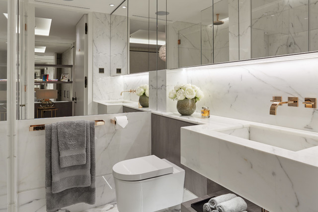 Ryger House contemporary-badrum