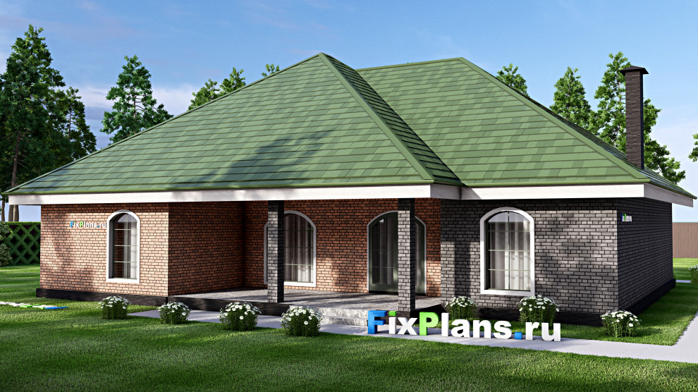 Проект одноэтажного дома 17х21м S237м2 F-16820