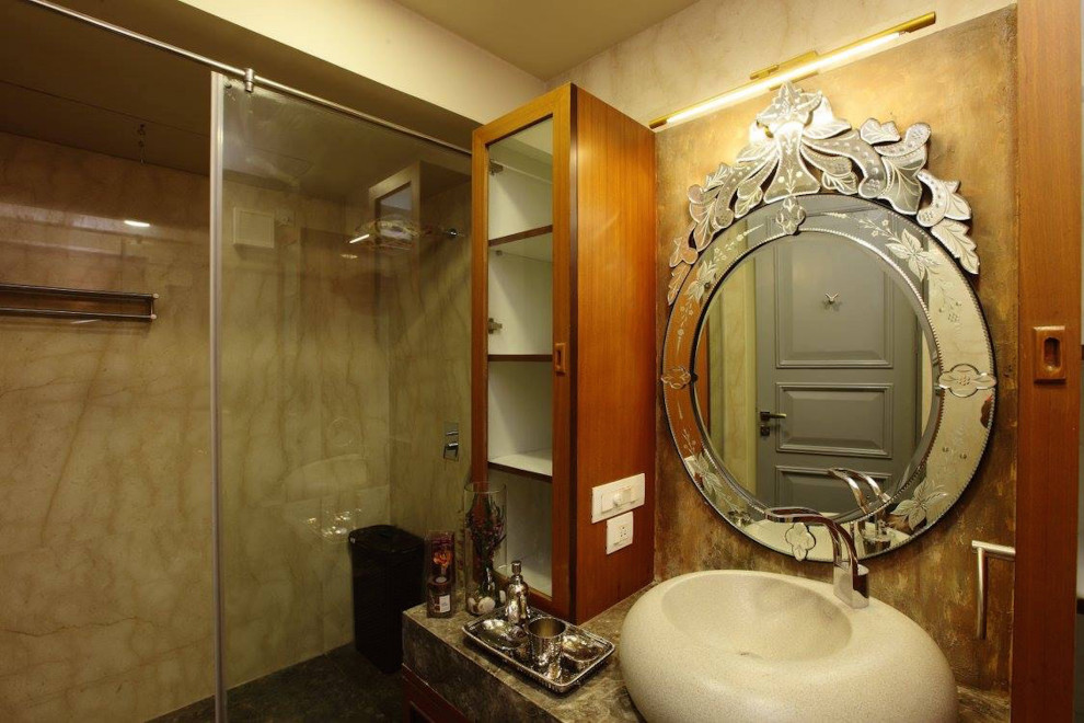 Идея дизайна: ванная комната в восточном стиле