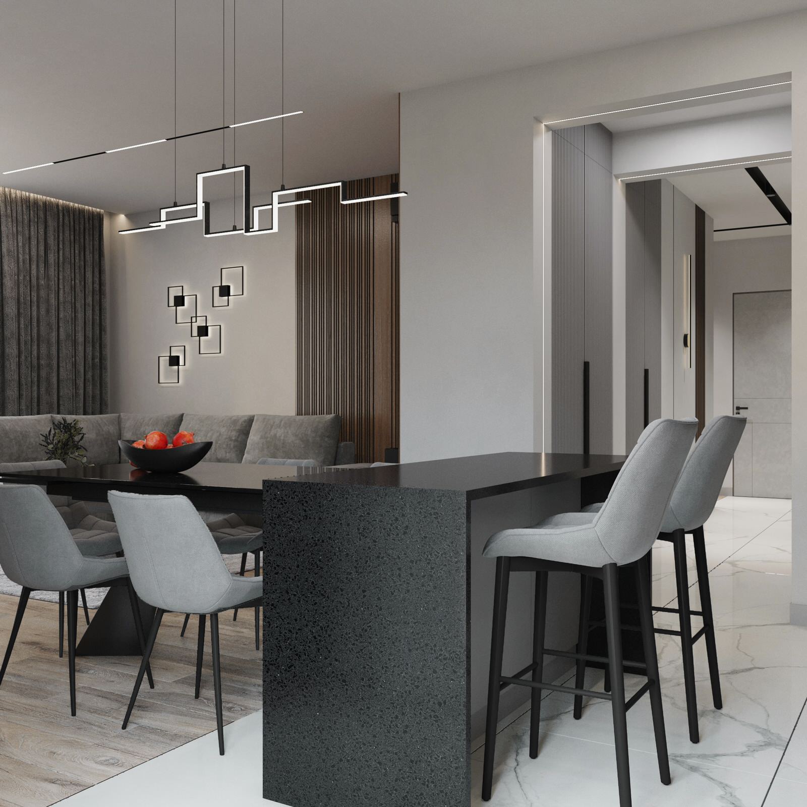 Трехкомнатная квартира 100 кв.м