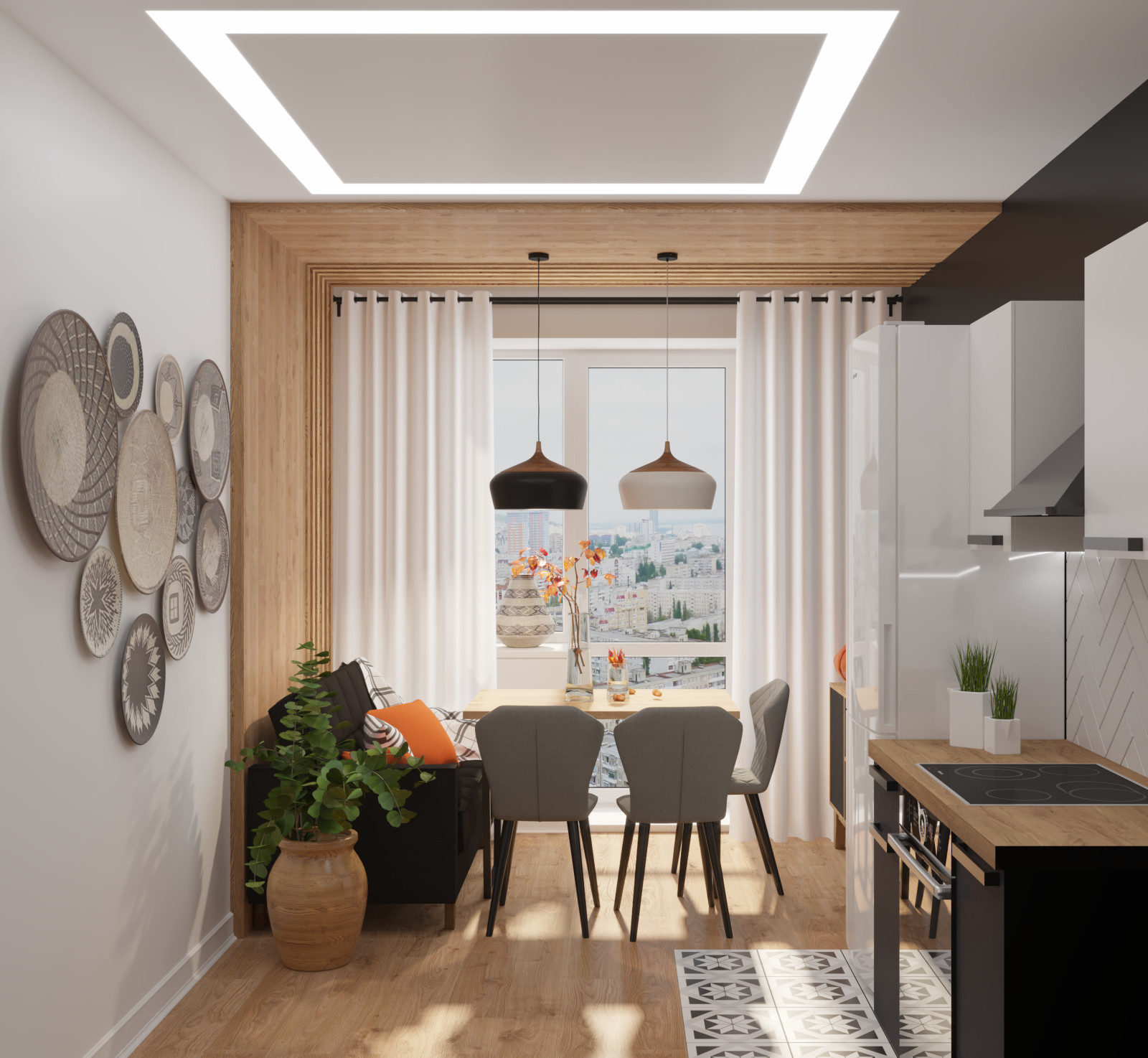 Яркая однокомнатная квартира