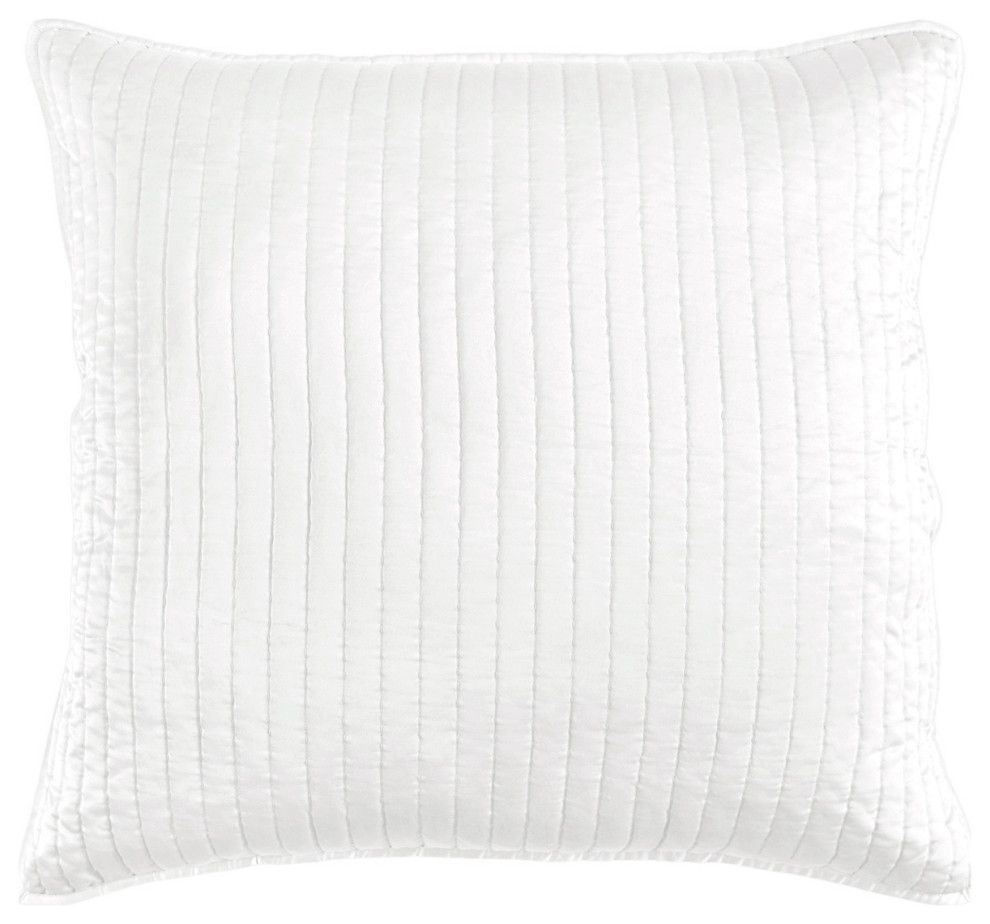 Satin Channel Quilted Euro Sham, 27"x27", 1 Piece Traditional