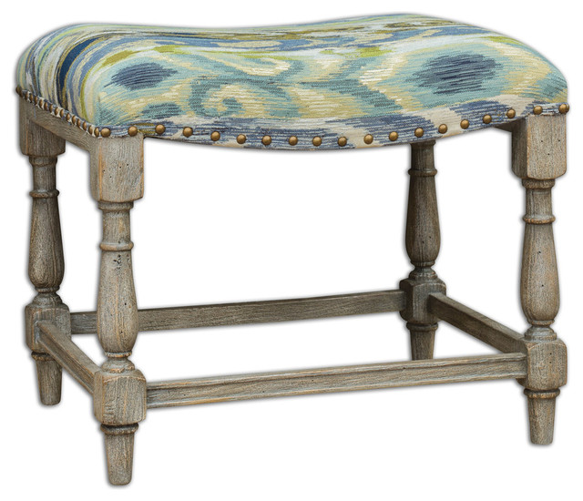 Uttermost Minkah Small Bench - Mediterranean - Accent And ...