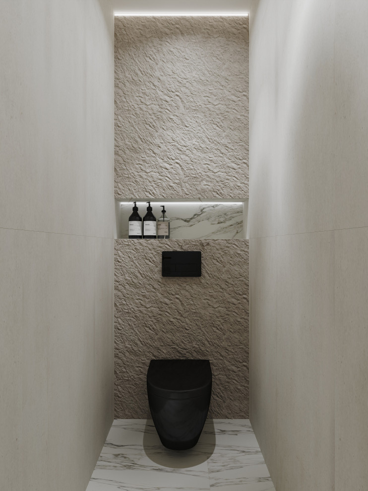 Санузел в однокомнатной квартире в ЖК "FoRest"