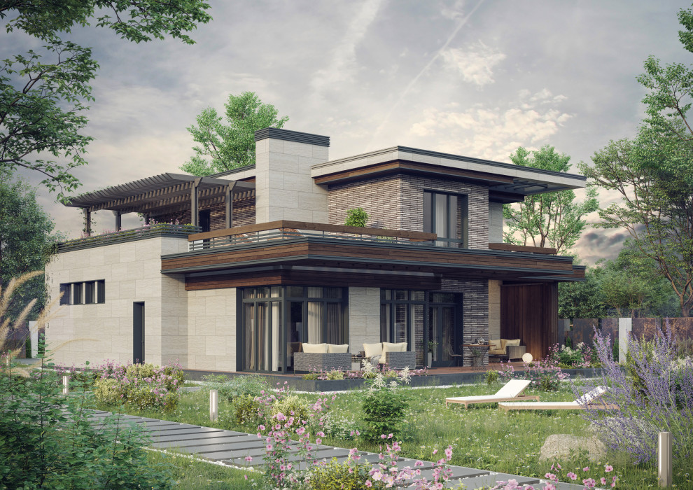 Современный дом с гаражом