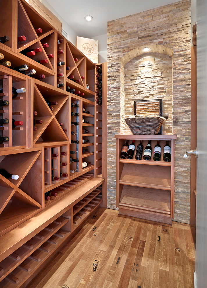 This is an example of a traditional wine cellar in Edmonton.