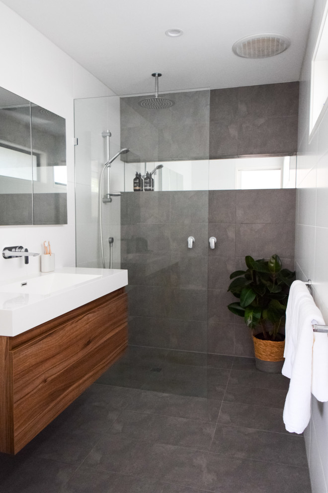 Imagen de cuarto de baño contemporáneo de tamaño medio