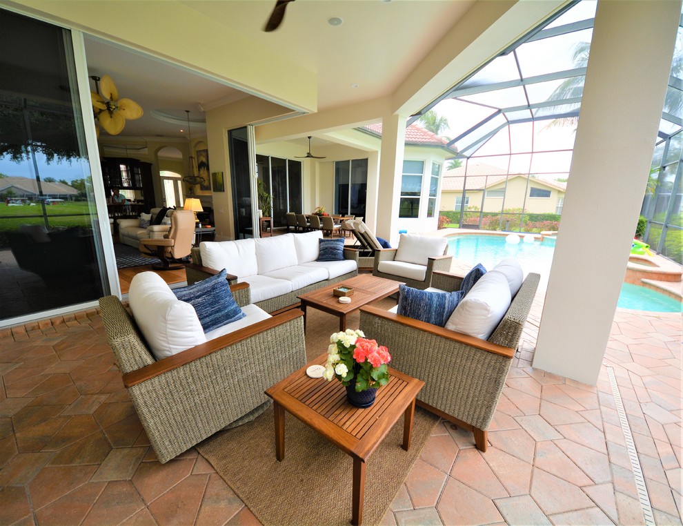 Example of a transitional pool design in Miami