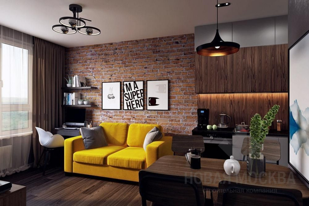 Дизайн-проект квартиры 38 кв.м в ЖК «Новая Звезда»