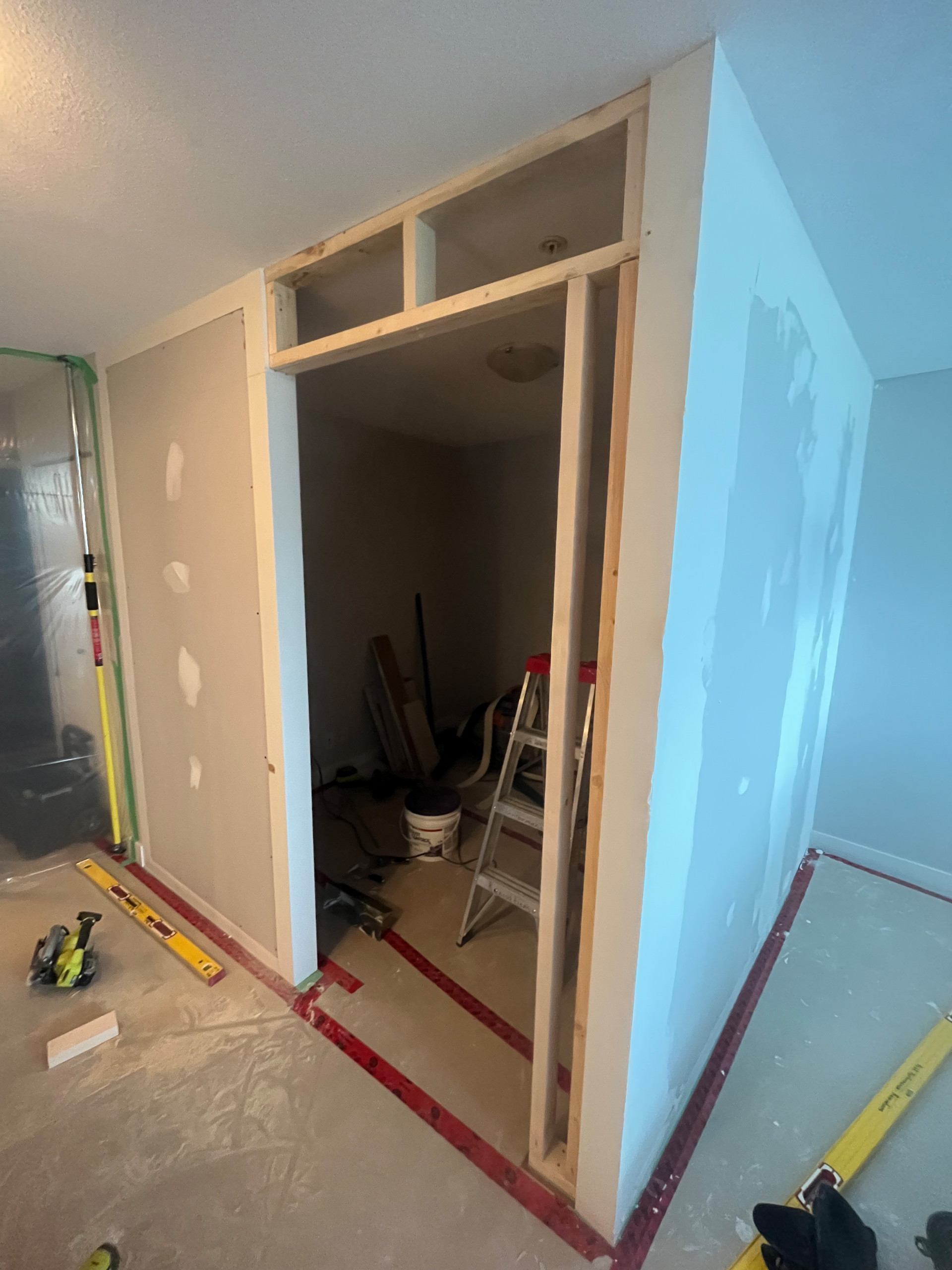 Glass wall removal/ Barn door install
