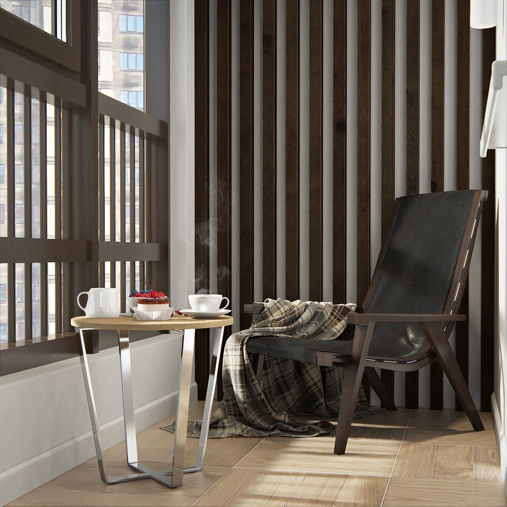 Лоджия с панорамными  окнами на 18 этаже