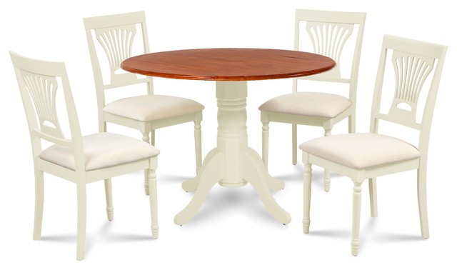 42" Burlington Dining Room Set, Table With 9" Drop Leaf and Chair Set