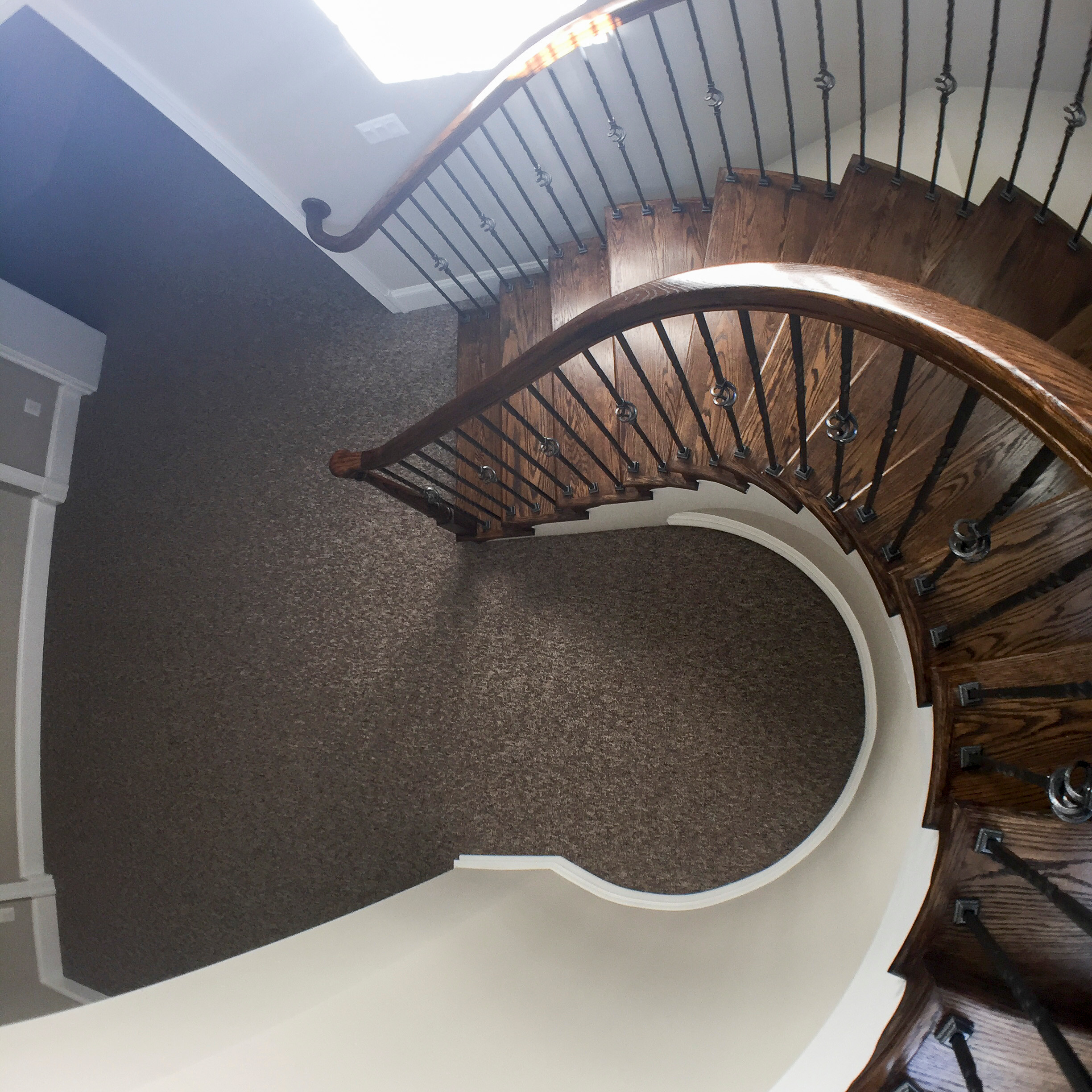 28_Multi-Level Oak&Metal Staircase in Custom Built Home, Potomac Falls MD 20854