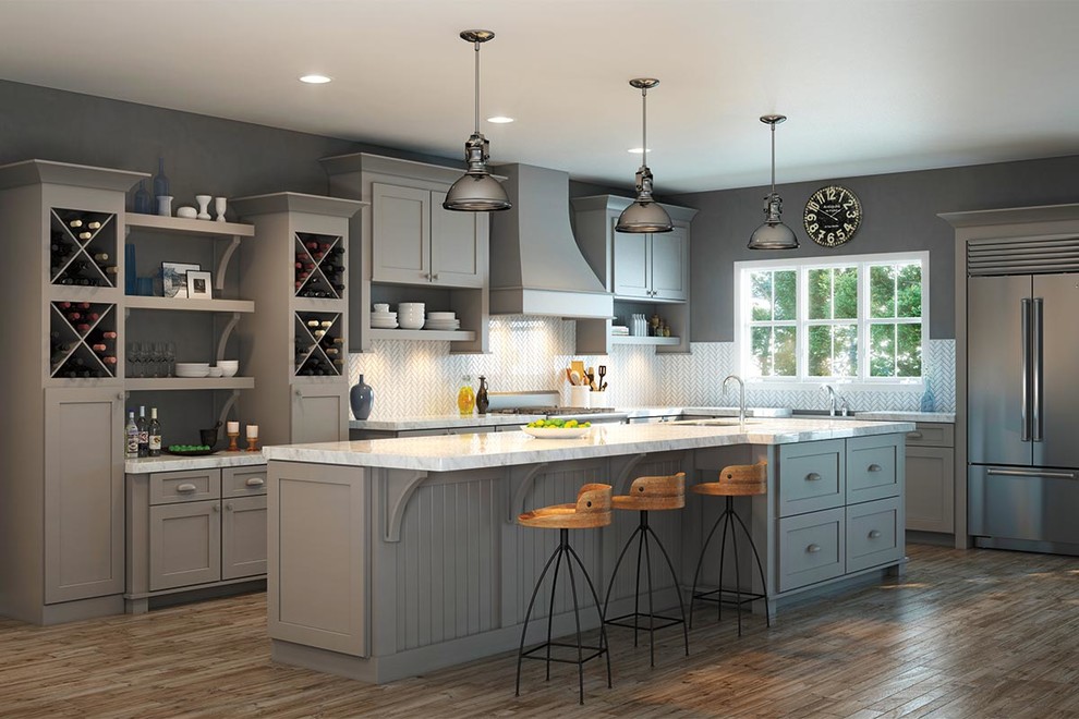 Design ideas for a country kitchen in Tampa.
