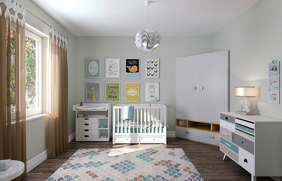 Детская комната на втором этаже 13,8 кв. м