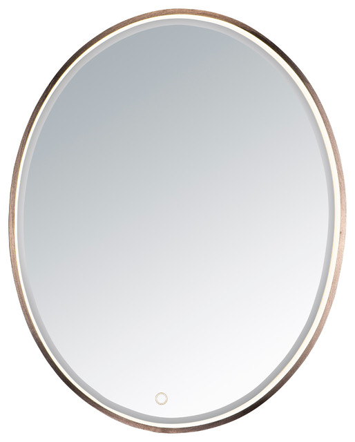 LED Oval Mirror Modern Bathroom Mirrors by Houzz